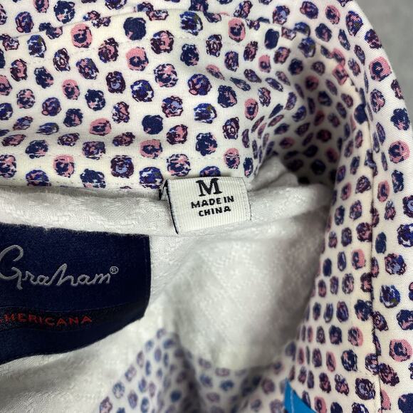 Robert Graham Shirt Mens M Short Sleeve Button Down Rose All Over Print Floral - Picture 7 of 8